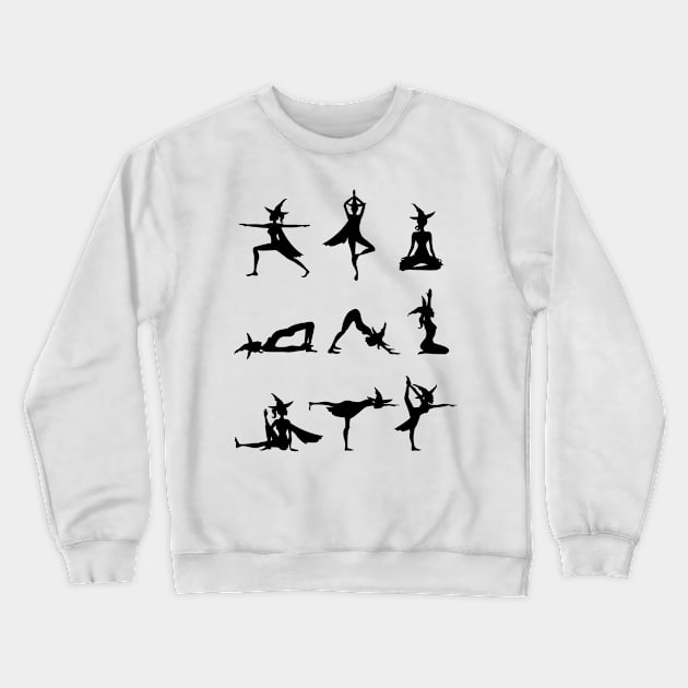 Yoga Halloween Witch Crewneck Sweatshirt by KsuAnn